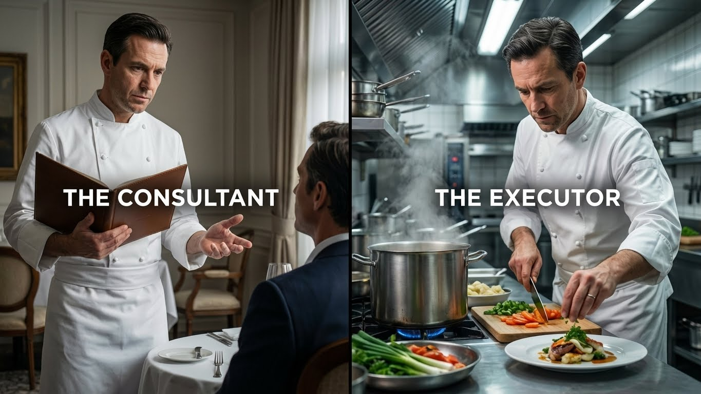 Chef Consultant vs Chef Executor Analogy